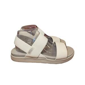 KEEN Elle Backstrap Sandal White Textured Straps Women's Size 10